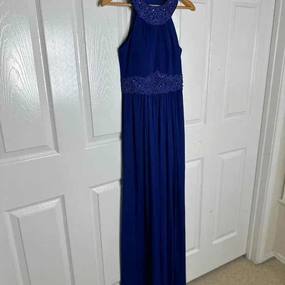 Women's One by Eight Royal Blue Halter Gown US Size 4 - Picture 12 of 15